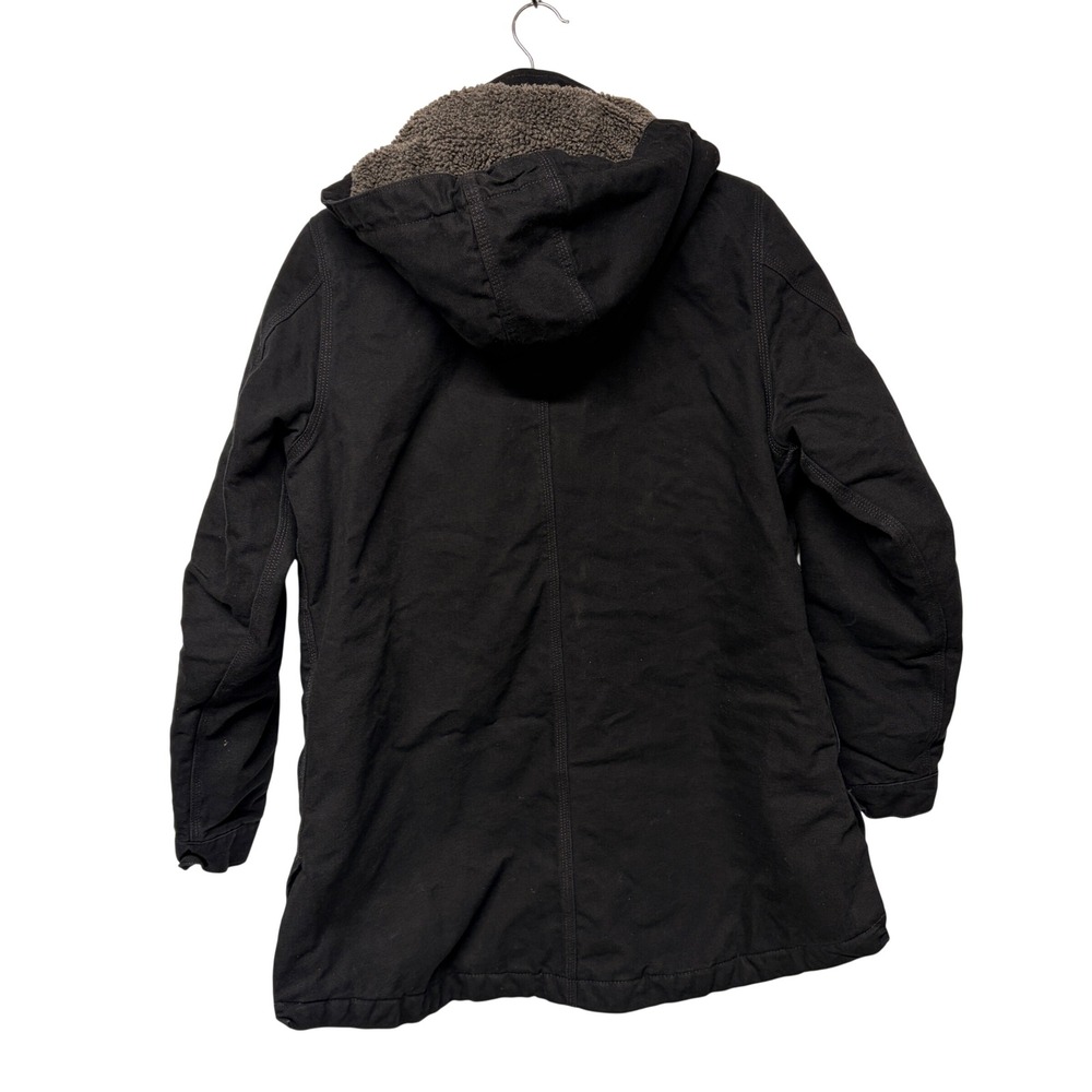 Carhartt Loose Fit Washed Duck Coat Insulated Womens L Black Street Grunge Chore - Picture 6 of 9